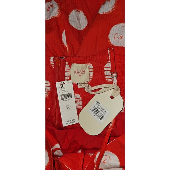 NWT Anthropologie Plenty by Tracy Reese Halter High-Low Ruffle Dress $248 XL Red - Picture 4 of 4